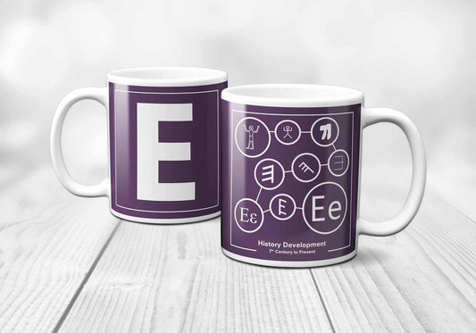 E Letter History Development Mug