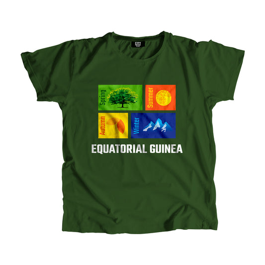 EQUATORIAL GUINEA Seasons Unisex T-Shirt (Olive Green)