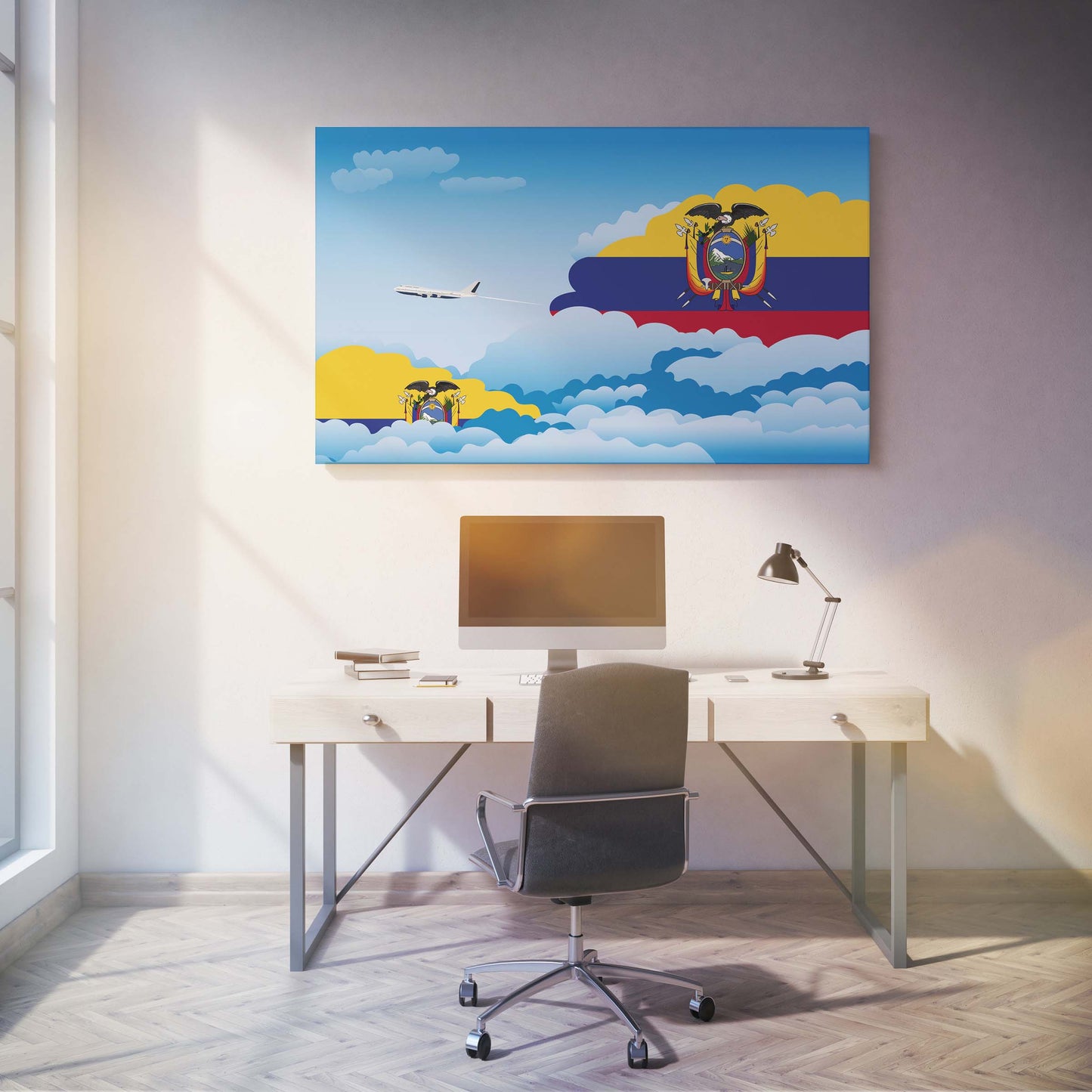 Ecuador Day Clouds Canvas Print Framed