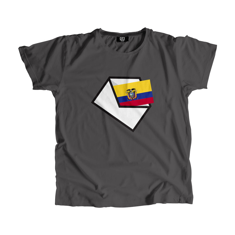 Ecuador Flag Mail Men Women Unisex T-Shirt