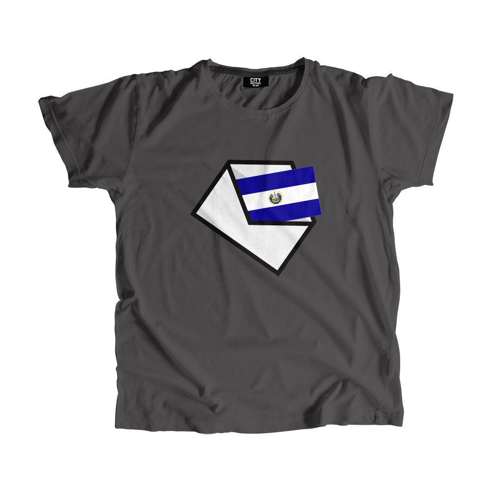 El Salvador Flag Mail Men Women Unisex T-Shirt