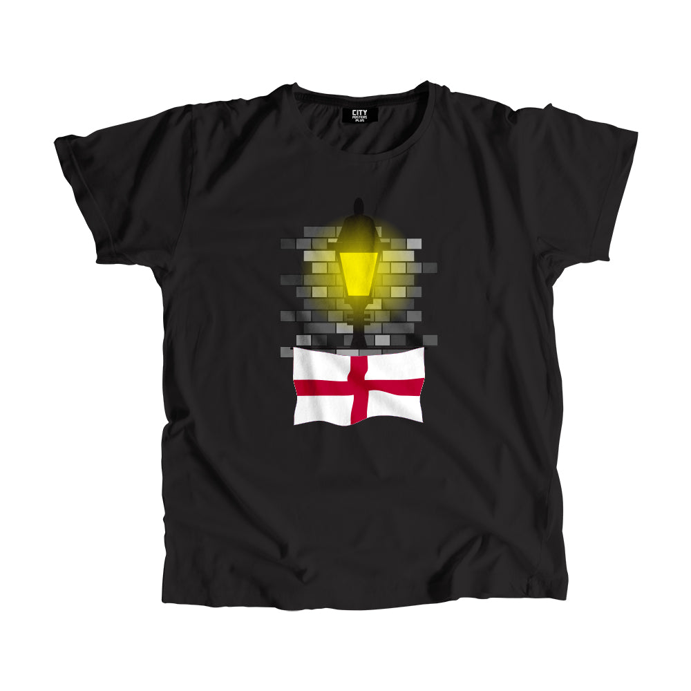 England Flag Street Lamp Bricks Unisex T-Shirt