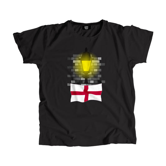 England Flag Street Lamp Bricks Unisex T-Shirt