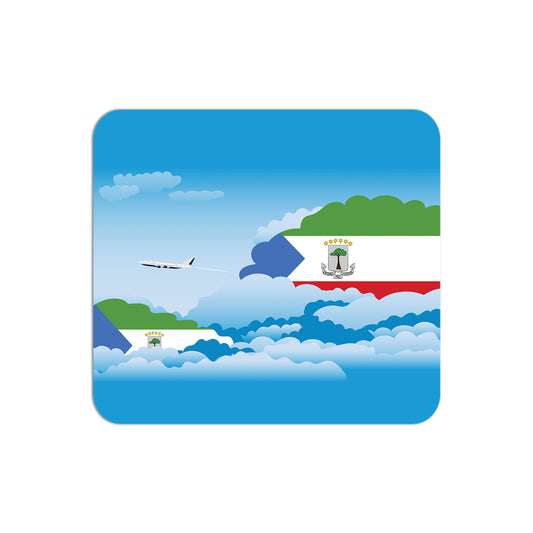 Equatorial Guinea Flag Day Clouds Mouse pad 