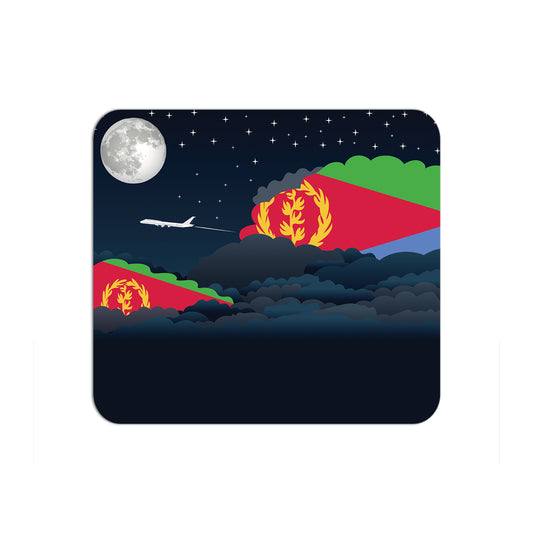 Eritrea Flag Night Clouds Mouse pad 