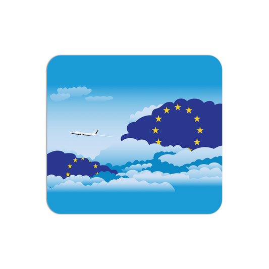 European Union Flag Day Clouds Mouse pad 