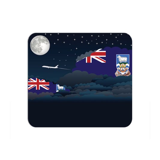 Falkland Islands Flag Night Clouds Mouse pad 