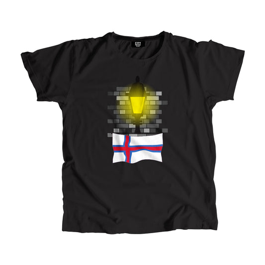 Faroe Islands Flag Street Lamp Bricks Unisex T-Shirt