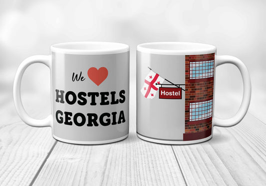 We Love GEORGIA Hostels Mug