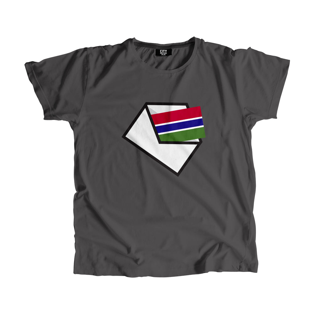 Gambia Flag Mail Men Women Unisex T-Shirt