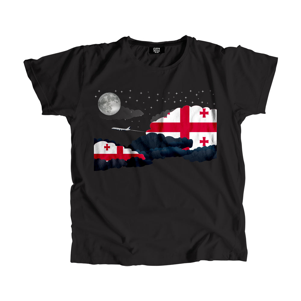 Georgia Flags Night Clouds Unisex T-Shirt