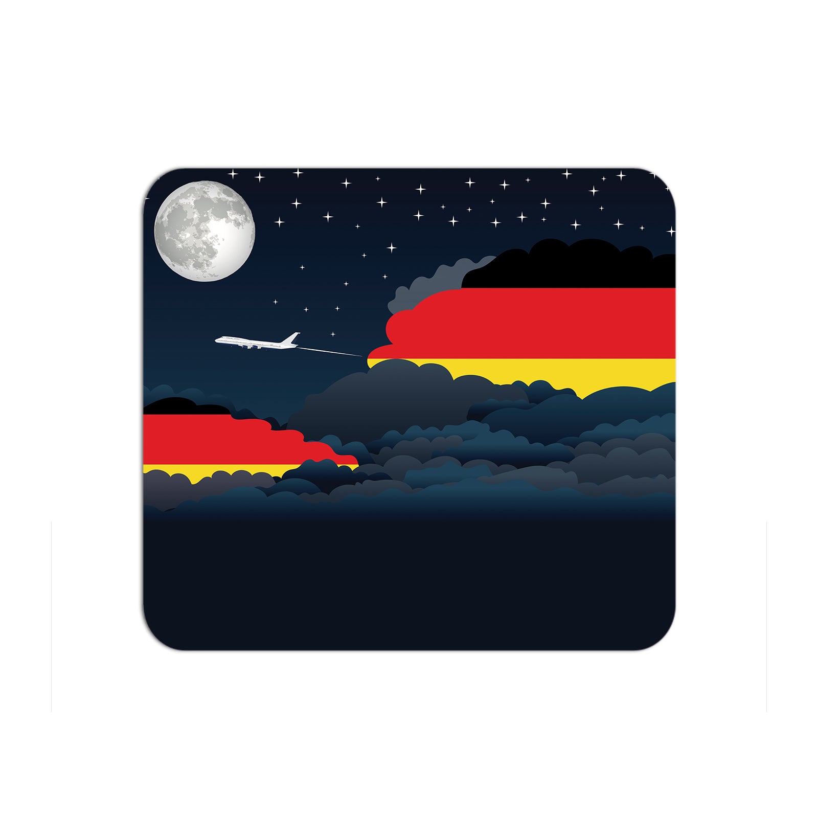 Germany Flag Night Clouds Mouse pad 