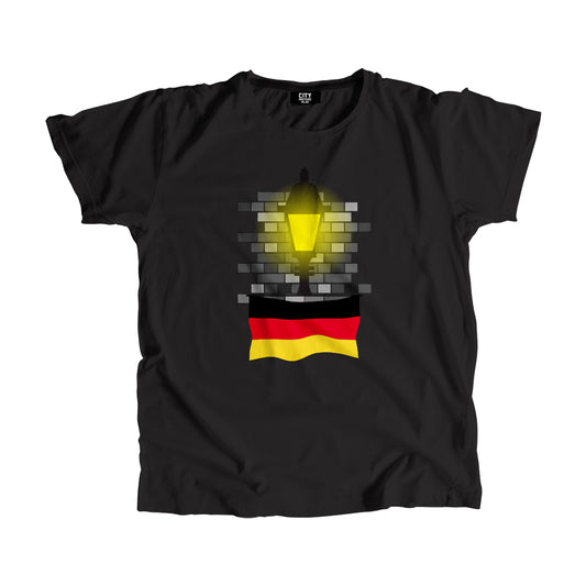 Germany Flag Street Lamp Bricks Unisex T-Shirt