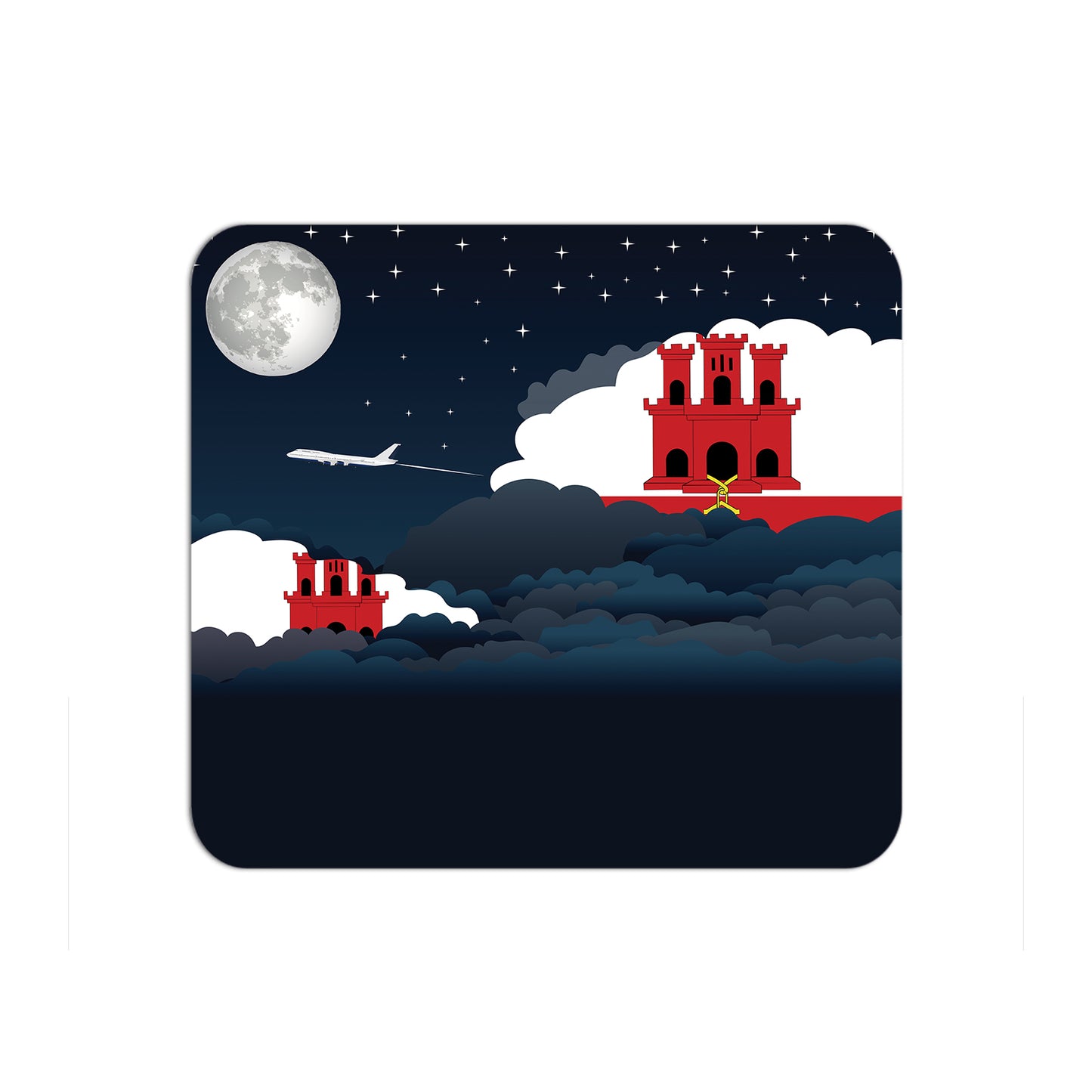 Gibraltar Flag Night Clouds Mouse pad 