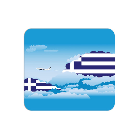 Greece Flag Day Clouds Mouse pad 