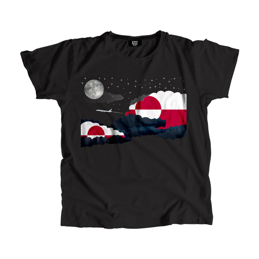 Greenland Flags Night Clouds Unisex T-Shirt