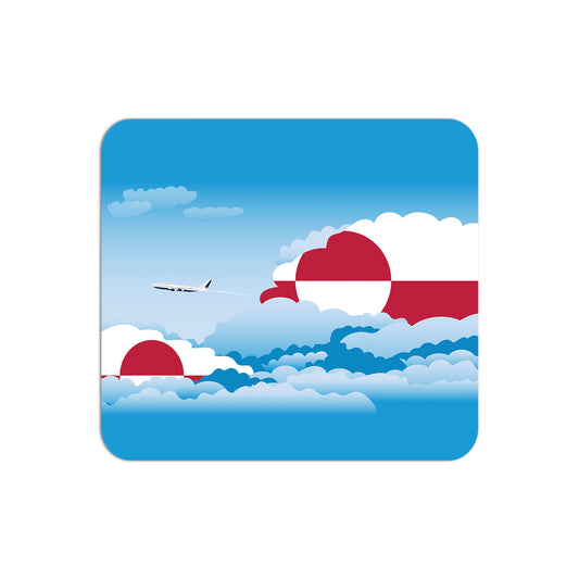 Greenland Flag Day Clouds Mouse pad 