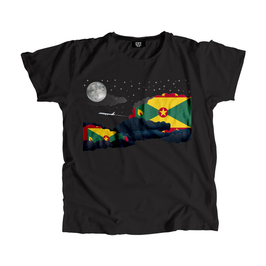 Grenada Flags Night Clouds Unisex T-Shirt