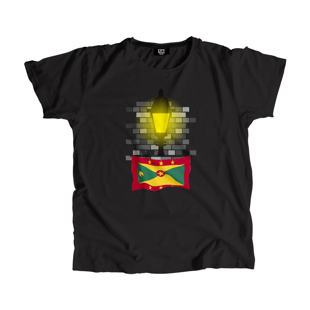 Grenada Flag Street Lamp Bricks Unisex T-Shirt