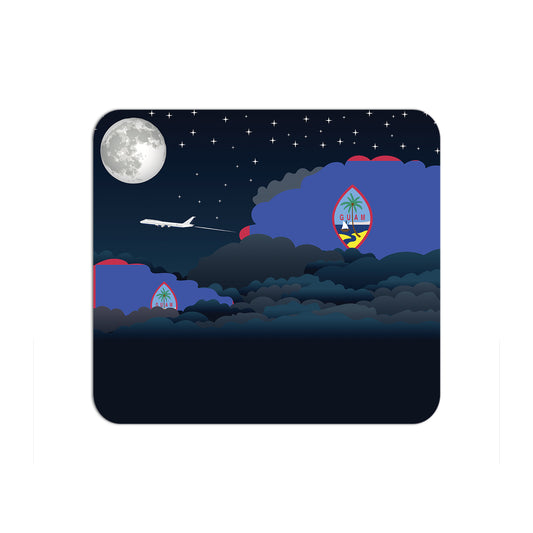 Guam Flag Night Clouds Mouse pad 