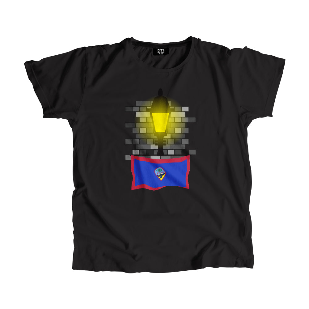 Guam Flag Street Lamp Bricks Unisex T-Shirt