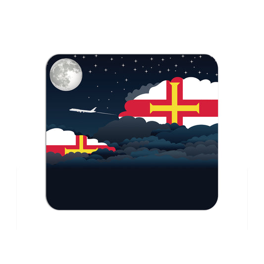 Guernsey Flag Night Clouds Mouse pad 