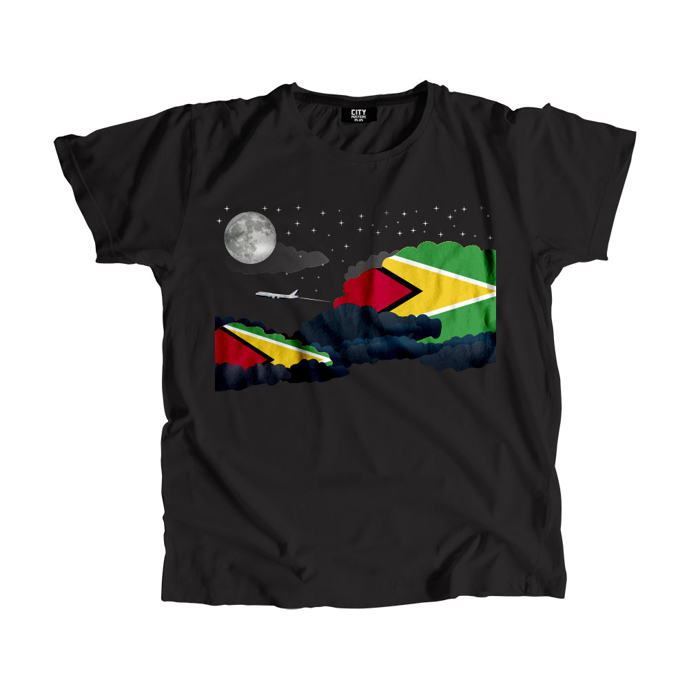 Guyana Flags Night Clouds Unisex T-Shirt
