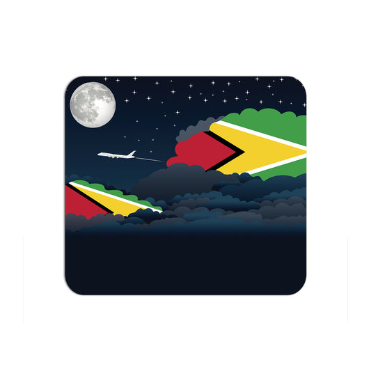 Guyana Flag Night Clouds Mouse pad 