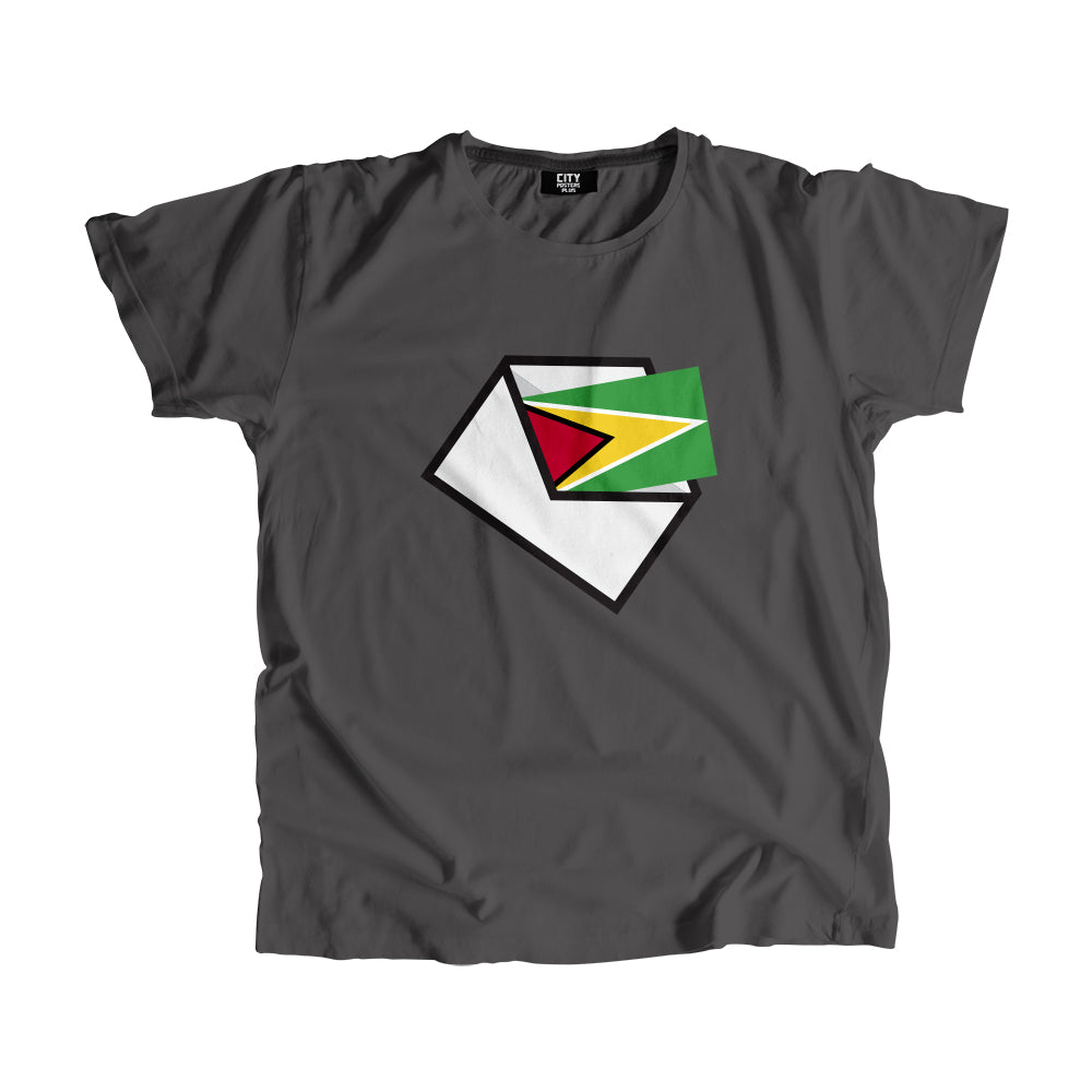 Guyana Flag Mail Men Women Unisex T-Shirt
