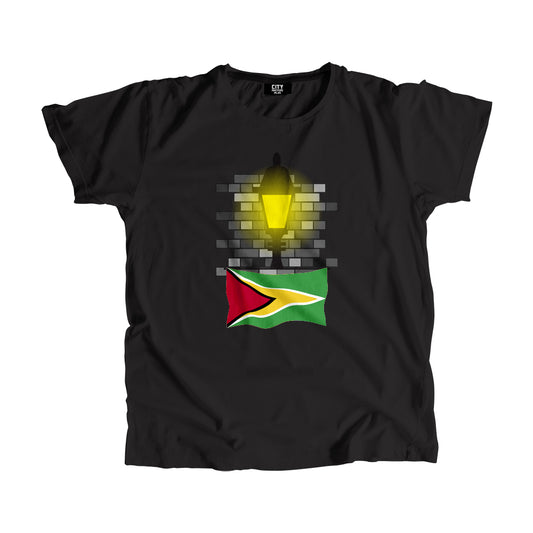 Guyana Flag Street Lamp Bricks Unisex T-Shirt