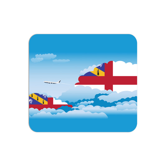 Herm Flag Day Clouds Mouse pad 