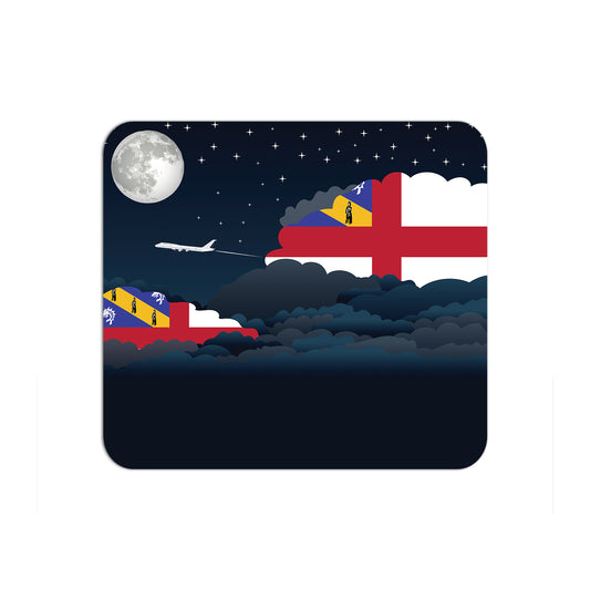 Herm Flag Night Clouds Mouse pad 