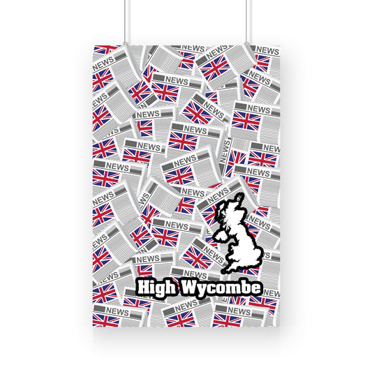 High Wycombe Newspapers Canvas Print Framed