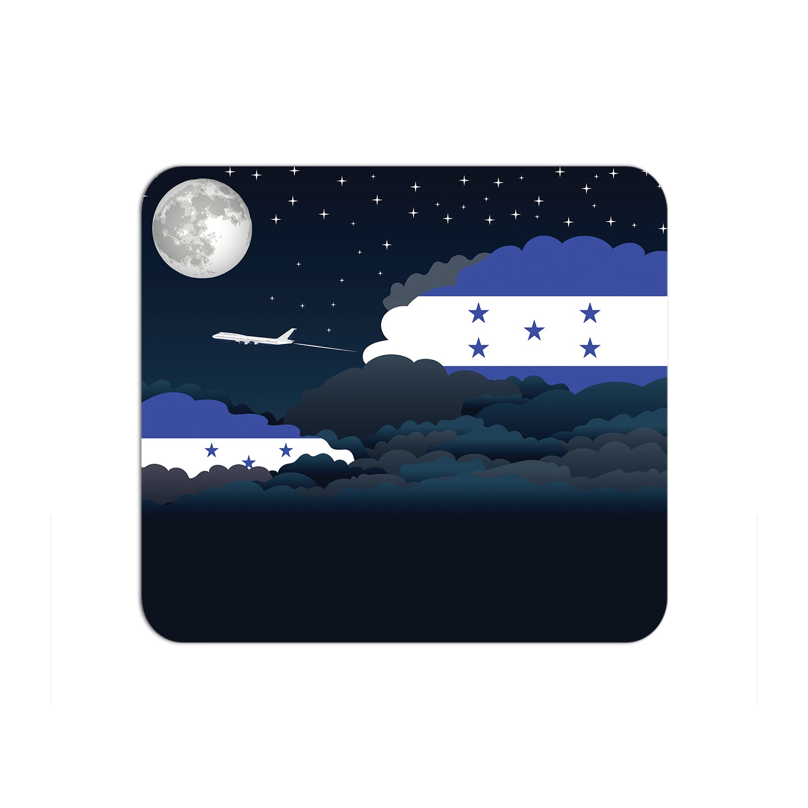 Honduras Flag Night Clouds Mouse pad 