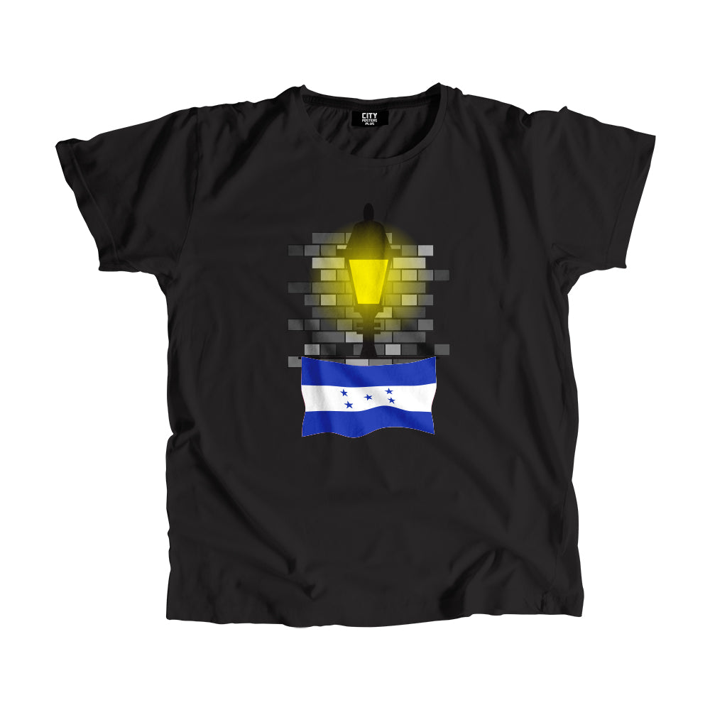 Honduras Flag Street Lamp Bricks Unisex T-Shirt