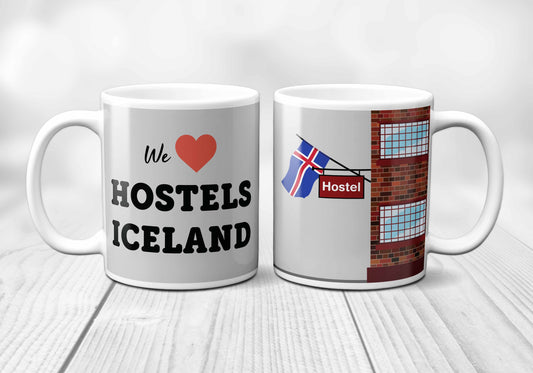 We Love ICELAND Hostels Mug