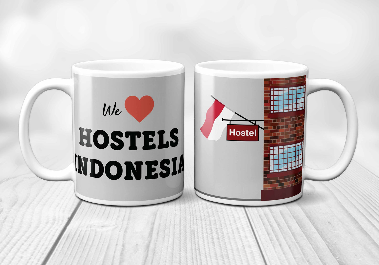 We Love INDONESIA Hostels Mug