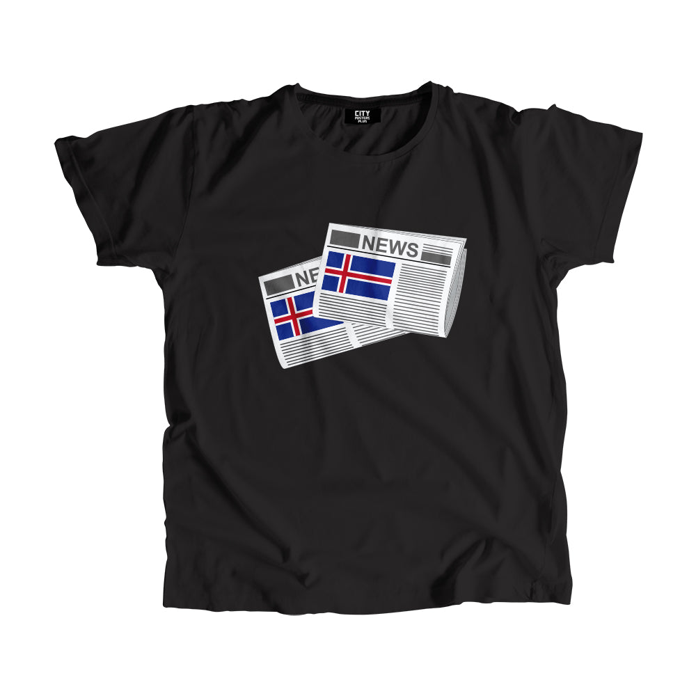 Iceland Newspapers Unisex T-Shirt 