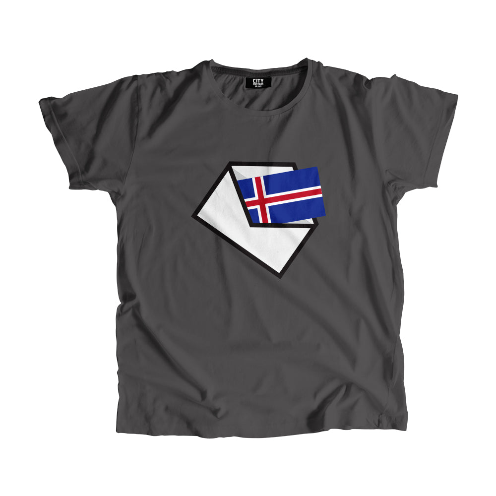Iceland Flag Mail Men Women Unisex T-Shirt