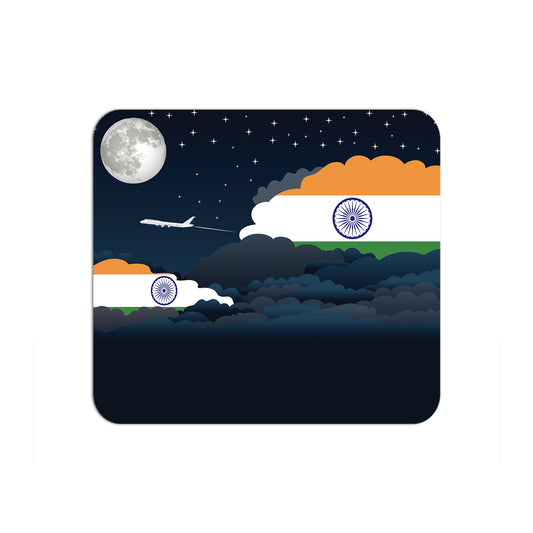 India Flag Night Clouds Mouse pad 