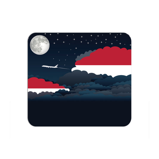 Indonesia Flag Night Clouds Mouse pad 