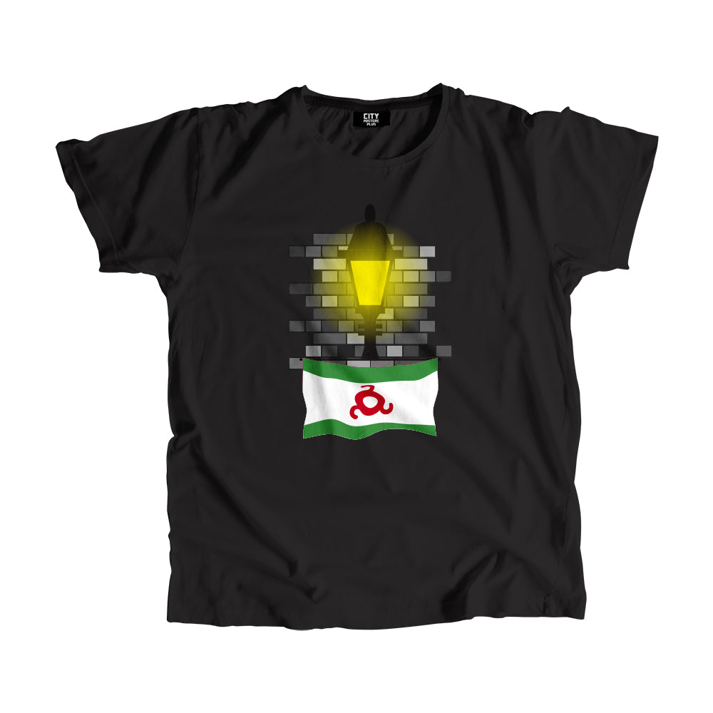 Ingushetia Flag Street Lamp Bricks Unisex T-Shirt