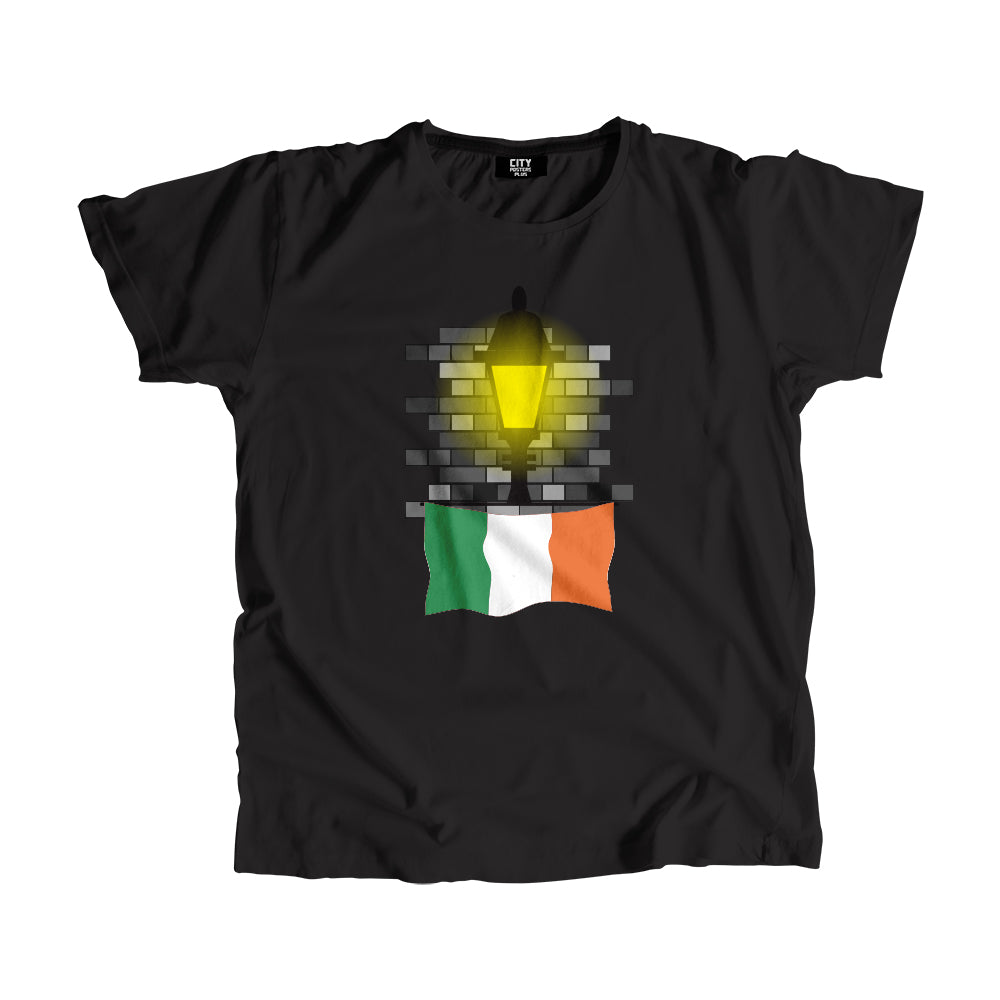 Ireland Flag Street Lamp Bricks Unisex T-Shirt