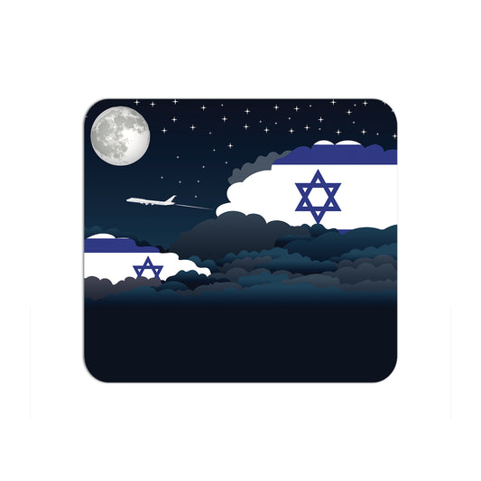 Israel Flag Night Clouds Mouse pad 