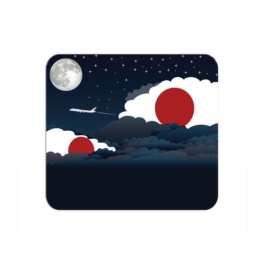 Japan Flag Night Clouds Mouse pad 