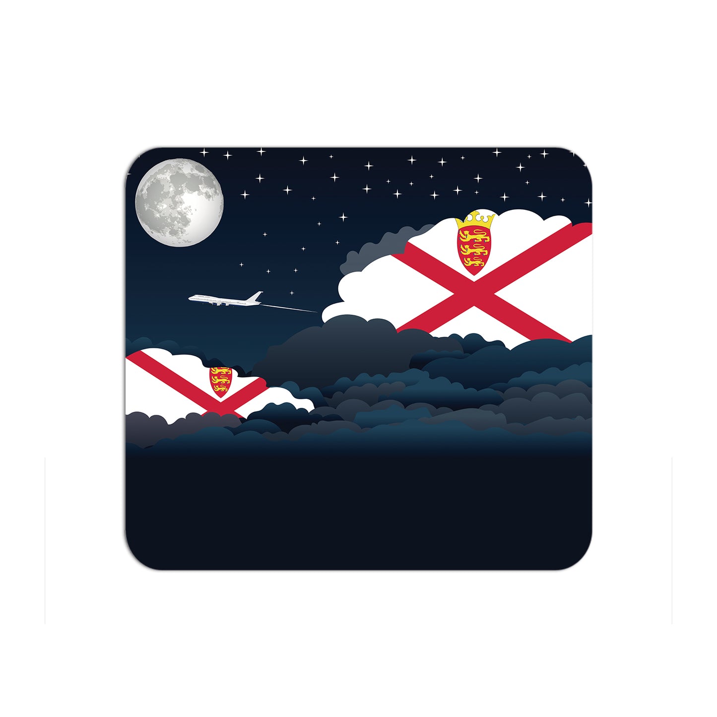 Jersey Flag Night Clouds Mouse pad 