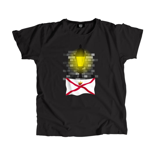 Jersey Flag Street Lamp Bricks Unisex T-Shirt