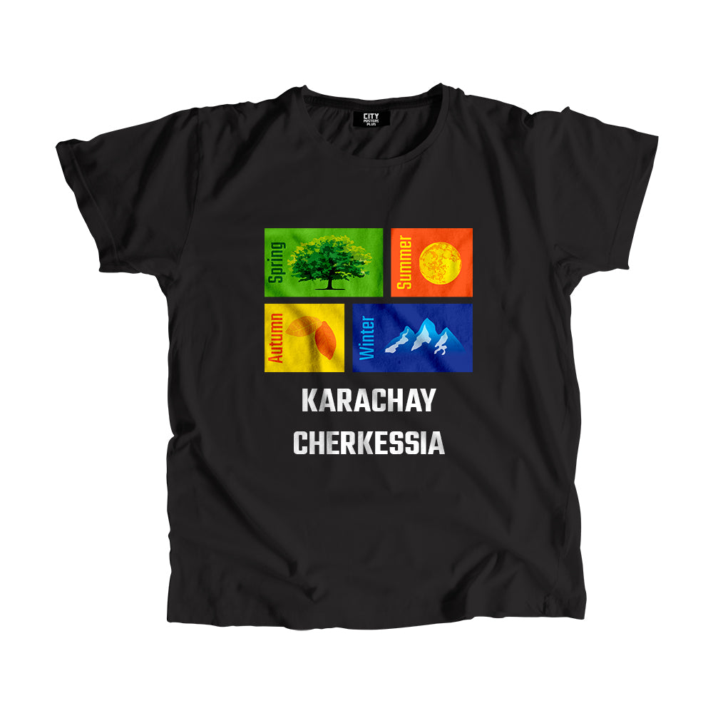 KARACHAY CHERKESSIA Seasons Unisex T-Shirt (Black)