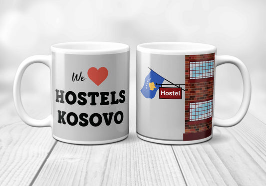 We Love KOSOVO Hostels Mug