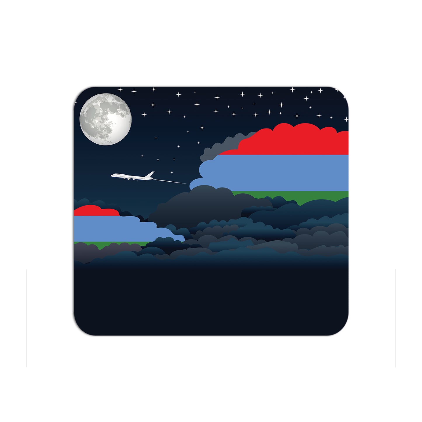 Karelia Flag Night Clouds Mouse pad 